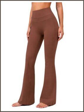 Flare Leggings High Waist No Front Seam Bootcut Yoga Pants 30 Inseam